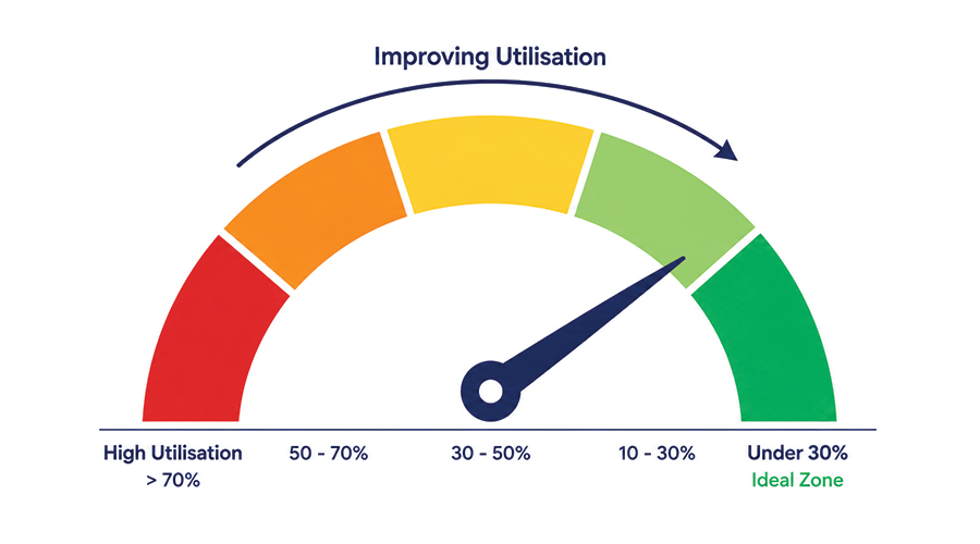 Lowering credit utilisation below 30 percent